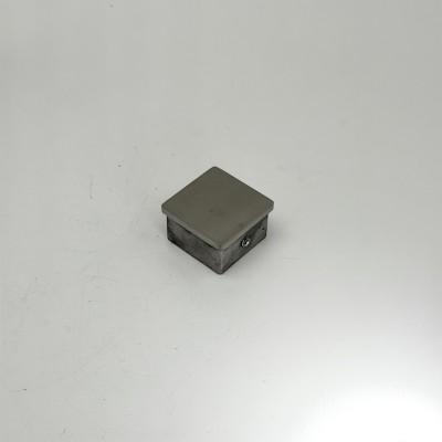 Заглушка FOP-40p.01 для поручня 40*40 с пазом, GRIT 320, нержавейка/матовый