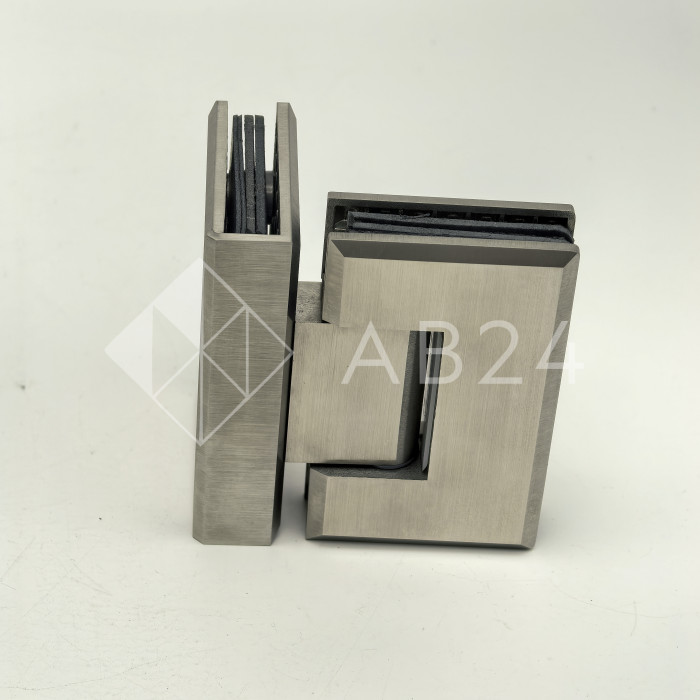 Петля Бета β FDP-23 стекло-стекло 90°, нержавейка/матовый