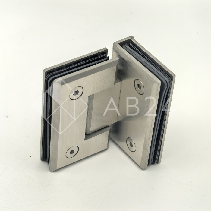 Петля Бета β FDP-23 стекло-стекло 90°, нержавейка/матовый