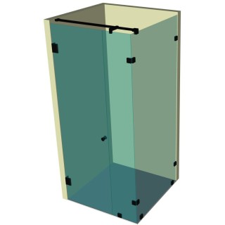 Душевая кабина угловая DK-204K на коннекторах