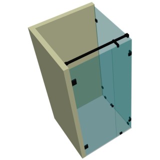 Душевая кабина угловая DK-204K на коннекторах