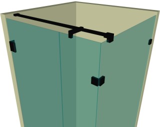 Душевая кабина угловая DK-204K на коннекторах