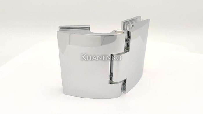 Петля Европа FDP-115 стекло-стекло 180° без крышек, нержавейка/полированный