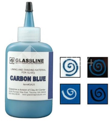 Краска для фьюзинга GlassLine, сине-черная (CARBON BLUE) 56 г