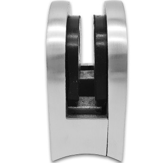 Крепление стекла FKK-80, 40х50х27 к круглой трубе Ø38 литое, нержавейка/матовый