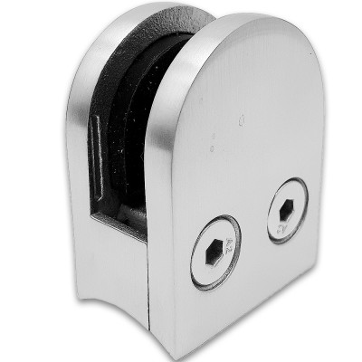 Крепление стекла FKK-80, 40х50х27 к круглой трубе Ø38 литое, нержавейка/матовый