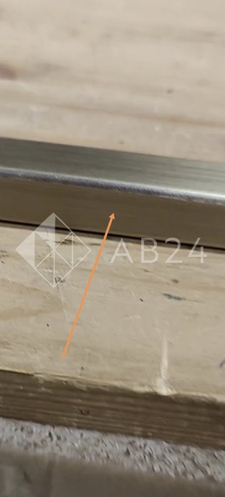 Труба FDT-552-DEF с дефектом 15х15х1.5 мм 2 м, нержавейка/бронза