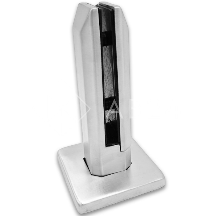 Стойка FOS-05 для стекла напольная 90х190 мм со сверление, нержавейка/матовый