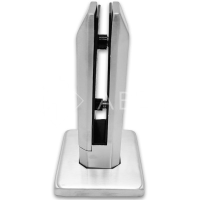 Стойка FOS-05 для стекла напольная 90х190 мм со сверление, нержавейка/матовый