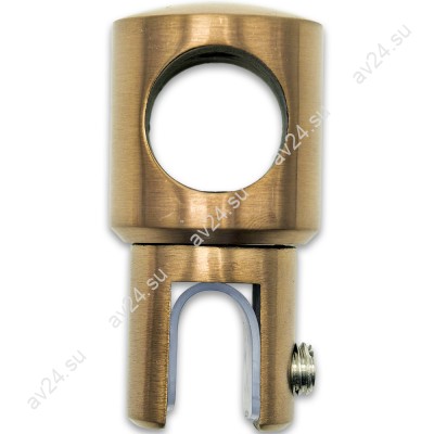 Держатель стекла FDC-11 трубы 19 сквозной 0°-360°, нержавейка/медь