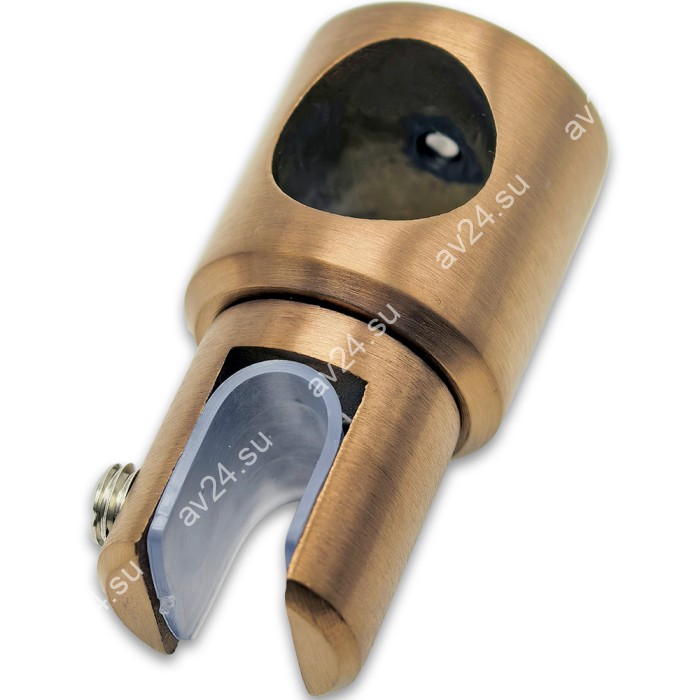 Держатель стекла FDC-11 трубы 19 сквозной 0°-360°, нержавейка/медь