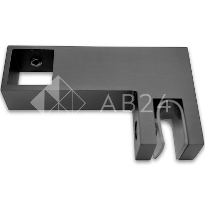 Держатель стекла FDC-55 сквозной 15х15 горизонтальный, нержавейка/оружейная сталь