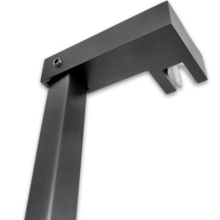 Держатель стекла FDC-55 сквозной 15х15 горизонтальный, нержавейка/оружейная сталь