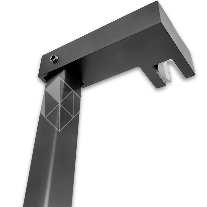 Держатель стекла FDC-55 сквозной 15х15 горизонтальный, нержавейка/оружейная сталь