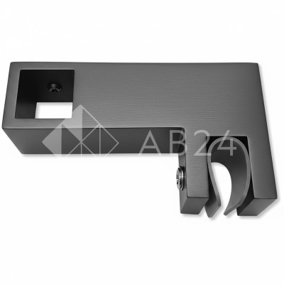 Держатель стекла FDC-55 сквозной 15х15 горизонтальный, нержавейка/оружейная сталь