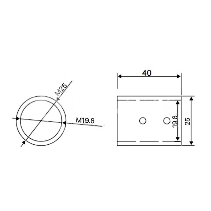 Крепление FDC-16 трубы 19 к стене 90°, нержавейка/матовый
