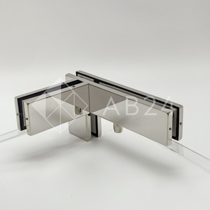 Фитинг угловой, FKF-35R с осью и ребром жесткости правосторонний, нержавейка/полированный