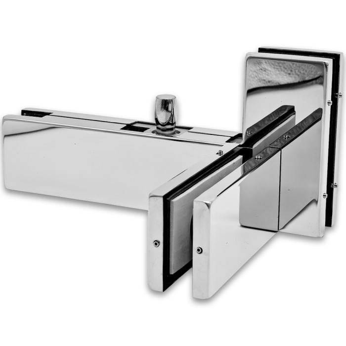 Фитинг угловой, FKF-35R с осью и ребром жесткости правосторонний, нержавейка/полированный