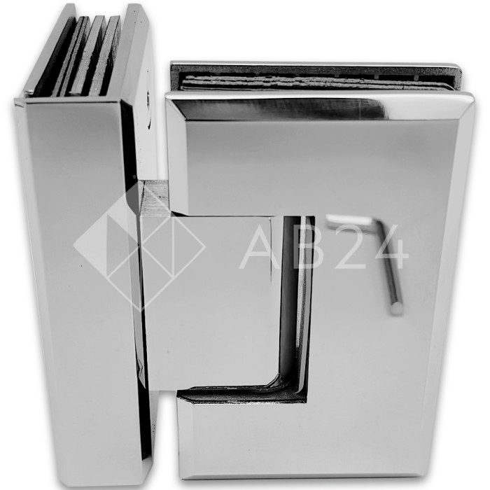 Петля Бета β FDP-23 стекло-стекло 90°, цинк/хром