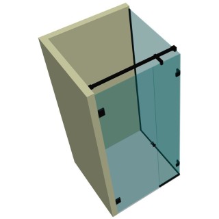 Душевая кабина угловая DK-204P в опорном профиле
