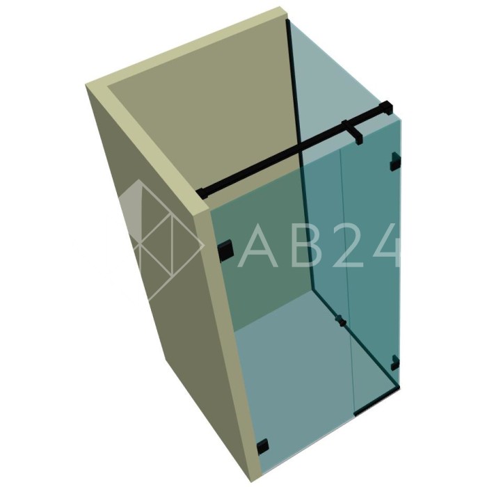 Душевая кабина угловая DK-204P в опорном профиле