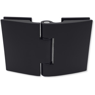 Петля Европа FDP-115 стекло-стекло 180° без крышек, нержавейка/черный