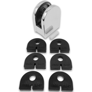 Крепление стекла FKK-80, 40х50х27 к круглой трубе Ø38 литое, нержавейка/полированный