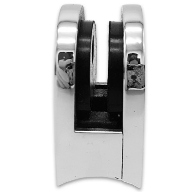 Крепление стекла FKK-80, 40х50х27 к круглой трубе Ø38 литое, нержавейка/полированный