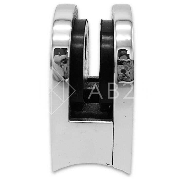 Крепление стекла FKK-80, 40х50х27 к круглой трубе Ø38 литое, нержавейка/полированный