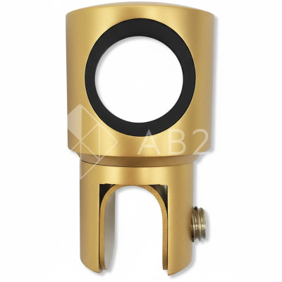 Держатель стекла FDC-11 трубы 19 сквозной 0°-360°, нержавейка/матовое золото