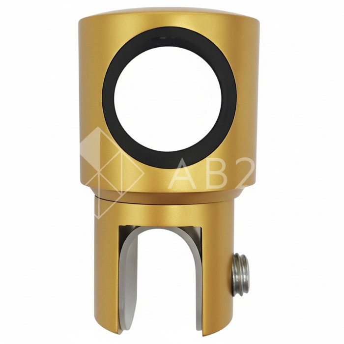 Держатель стекла FDC-11 трубы 19 сквозной 0°-360°, нержавейка/матовое золото