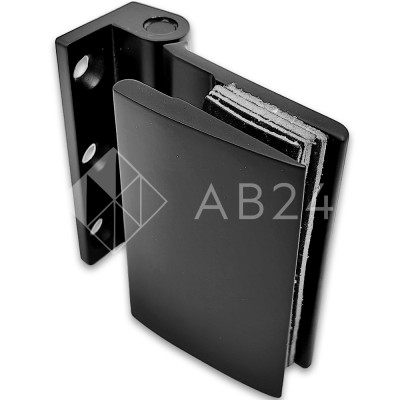 Петля Европа FDP-116 с обратной осью стена-стекло 90° без крышек, нержавейка/черный