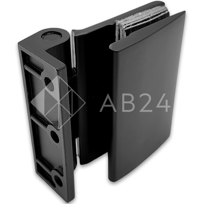 Петля Европа FDP-116 с обратной осью стена-стекло 90° без крышек, нержавейка/черный