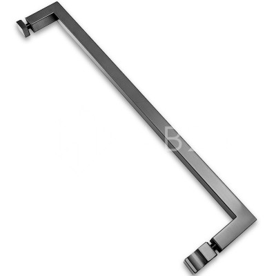 Ручка скоба FDR-85, 19х19х450х1.0 мм, нержавейка/оружейная сталь