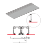 Потолочная декоративная крышка трека FDS-195.4 для системы Диона FDS-19 длина 4 м, алюминий/белый