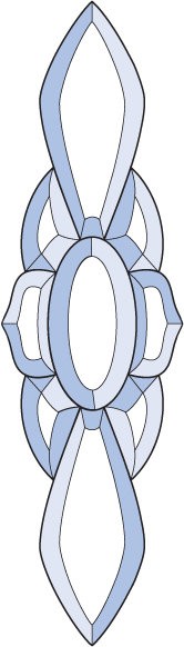 Бевелс AV165 дверной (9 элементов) 111 х 395 мм