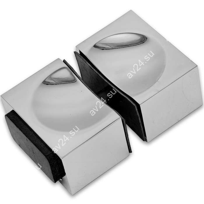 Ручка кноб FDR-66 с одним резиновым торцом, алюминий/хром