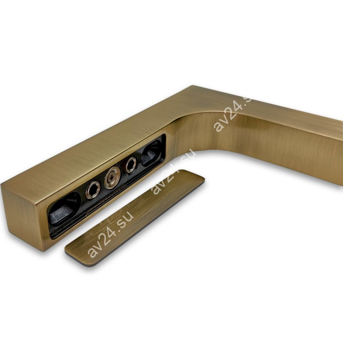 Угловой стабилизатор Диор FDK-3.1R, стена-стекло 90° правый, латунь/бронза