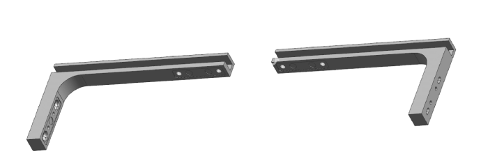 Угловой стабилизатор Диор FDK-3.1R, стена-стекло 90° правый, латунь/бронза