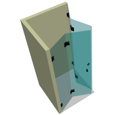 Душевая кабина угловая гармошка DK-209