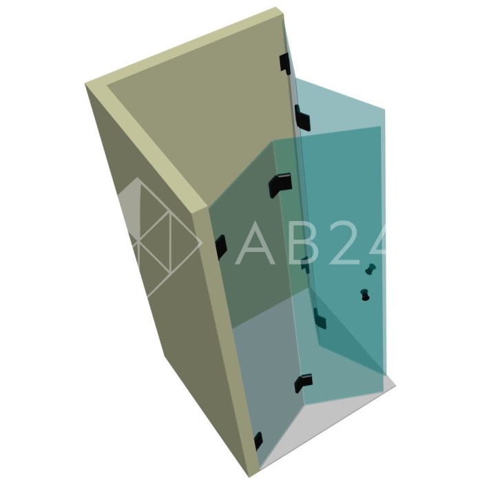 Душевая кабина угловая гармошка DK-209