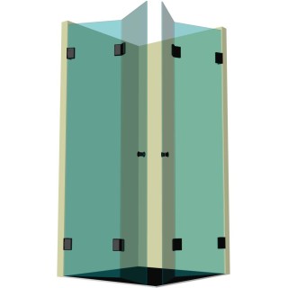 Душевая кабина угловая гармошка DK-209