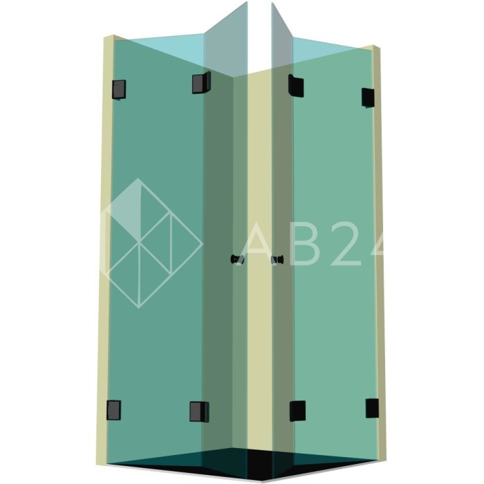 Душевая кабина угловая гармошка DK-209