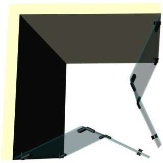 Душевая кабина угловая гармошка DK-209