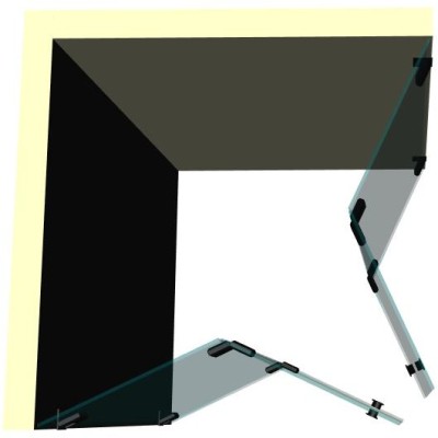 Душевая кабина угловая гармошка DK-209