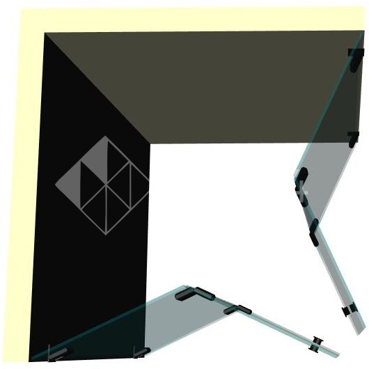 Душевая кабина угловая гармошка DK-209