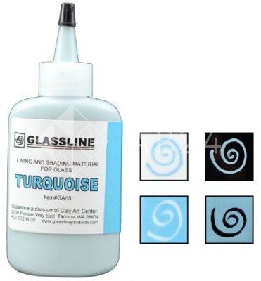 Краска для фьюзинга GlassLine, бирюзовая (TURQUOISE), 56 г