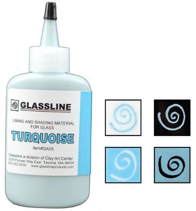 Краска для фьюзинга GlassLine, бирюзовая (TURQUOISE), 56 г