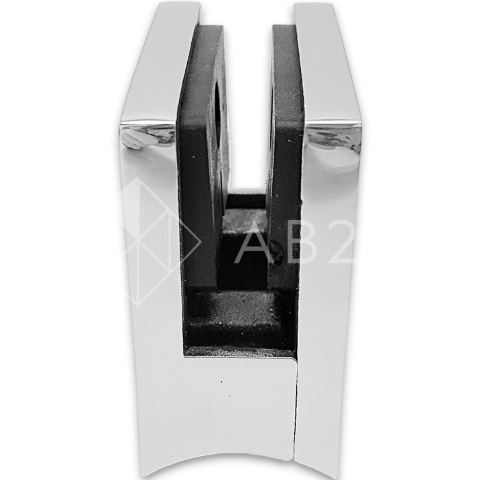 Крепление стекла FKK-81, 45х45х26 к круглой трубе Ø38 литое, нержавейка/полированный