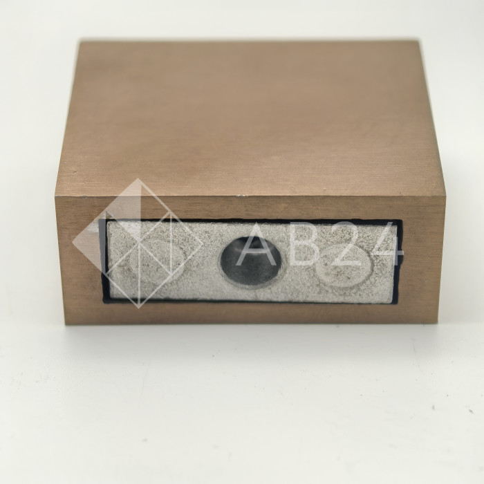 Крепление трубы FDC-30-DEF с дефектом 30х10 к стене, нержавейка/медь